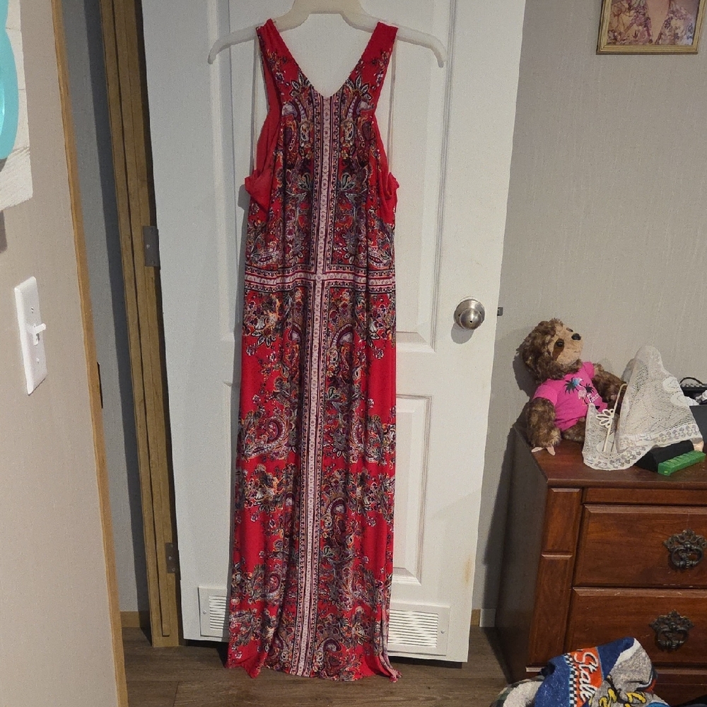 Cato Bright Red Sleeveless Dress